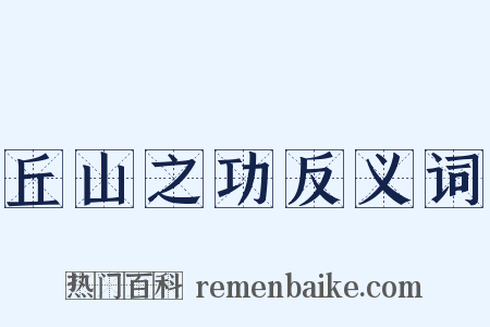 丘山之功反义词是什么意思的图片